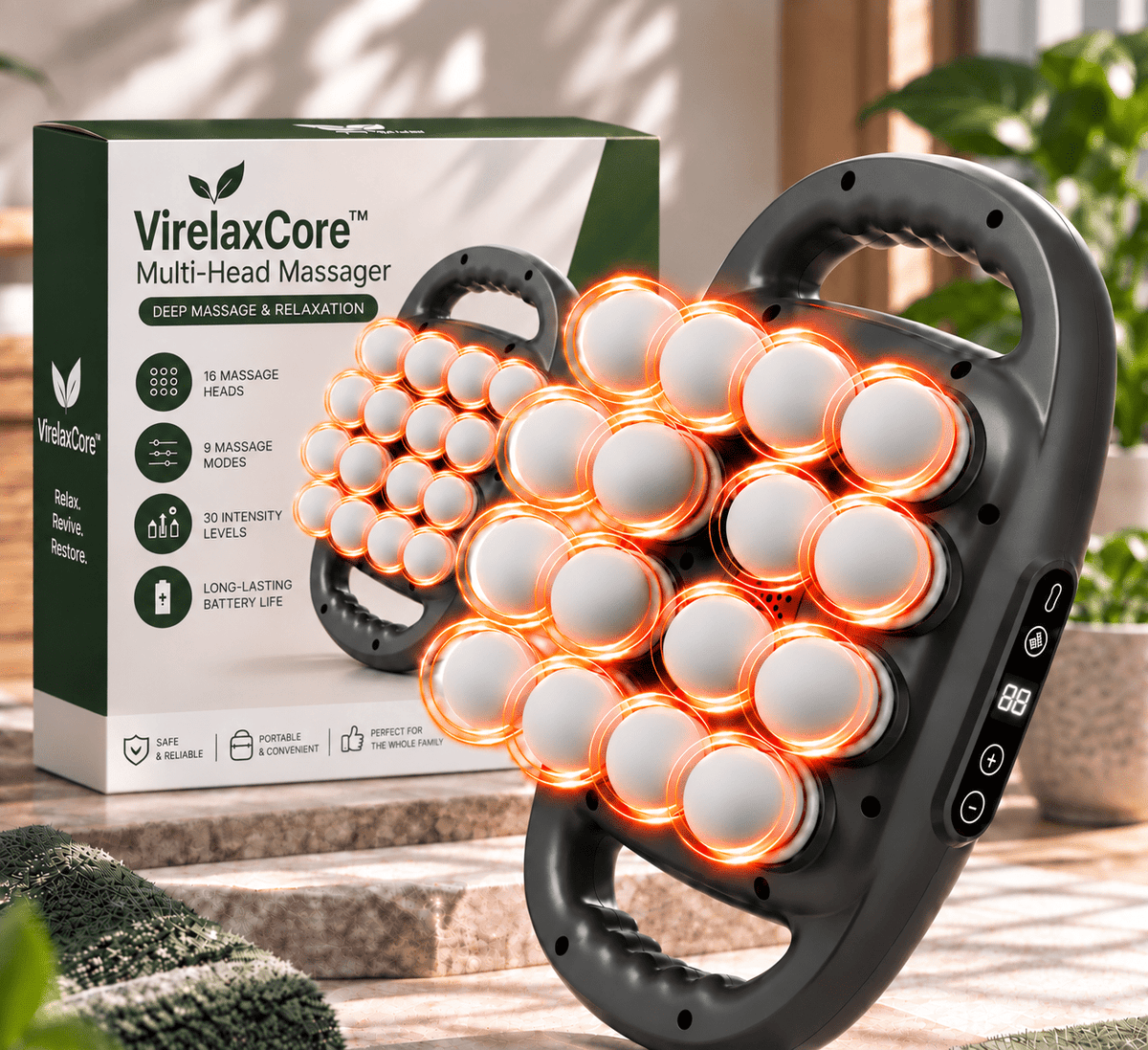 VirelaxCore™ Multi-Head Massager