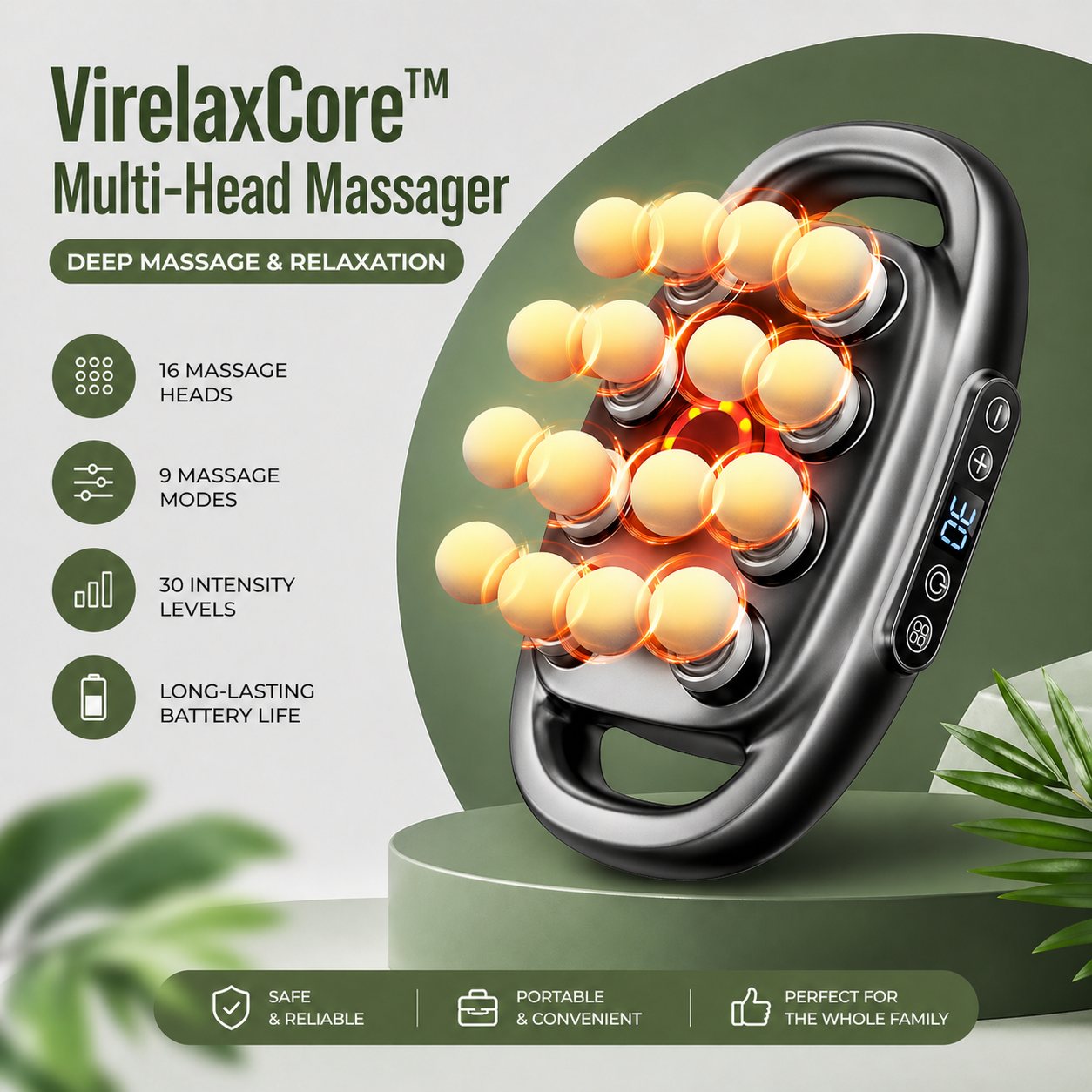 VirelaxCore™ Multi-Head Massager